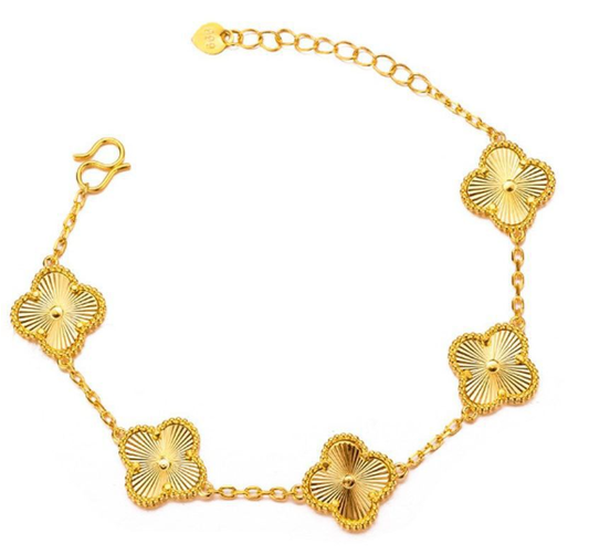 [MonoGleam]Gold-Plated Clover Bracelets