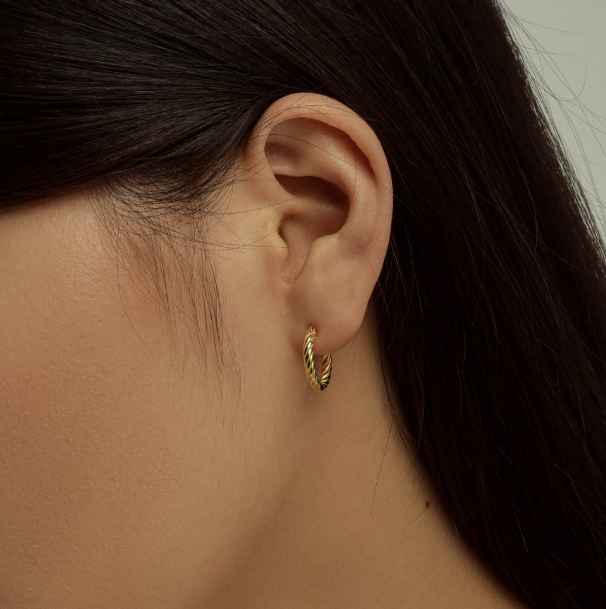 [MonoGleam]Gold Spiral Earrings