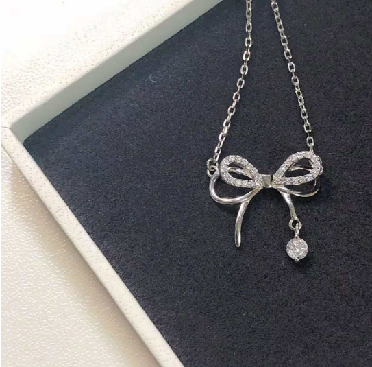 [MonoGleam]S925 Silver Ribbon Necklaces – Timeless Elegance - BestSeller Edition