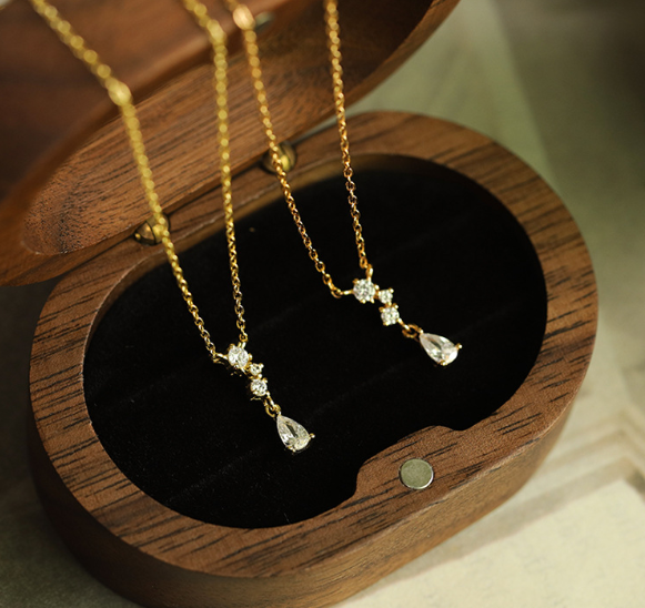 [MonoGleam] Gold-Plated Mini Pendant Necklaces