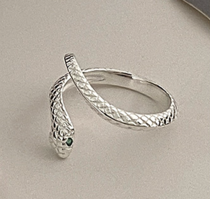 [MonoGleam]S925 Silver Snake Rings – Bold Elegance with a Unique Twist